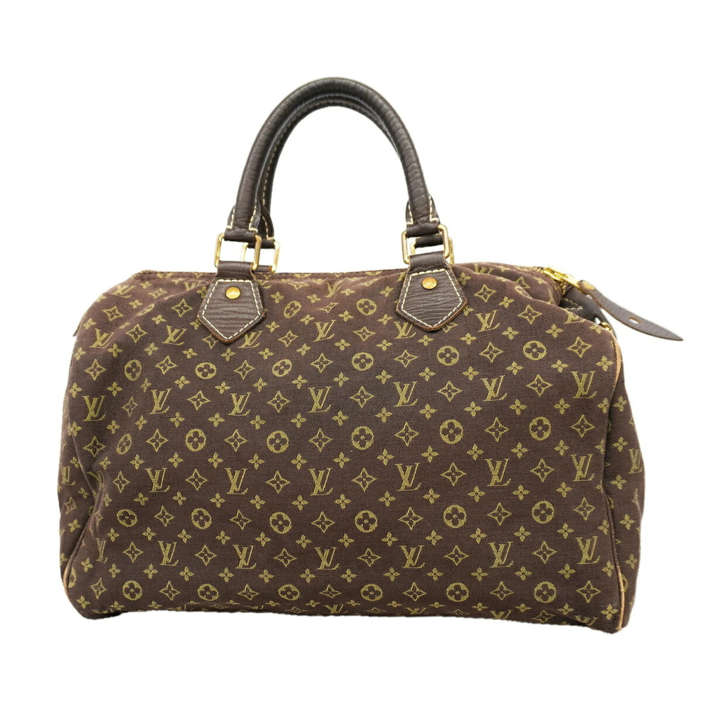 Louis Vuitton Monogram Mini Lin Speedy 30 Handbag M95224 Ebene Women's P3618165